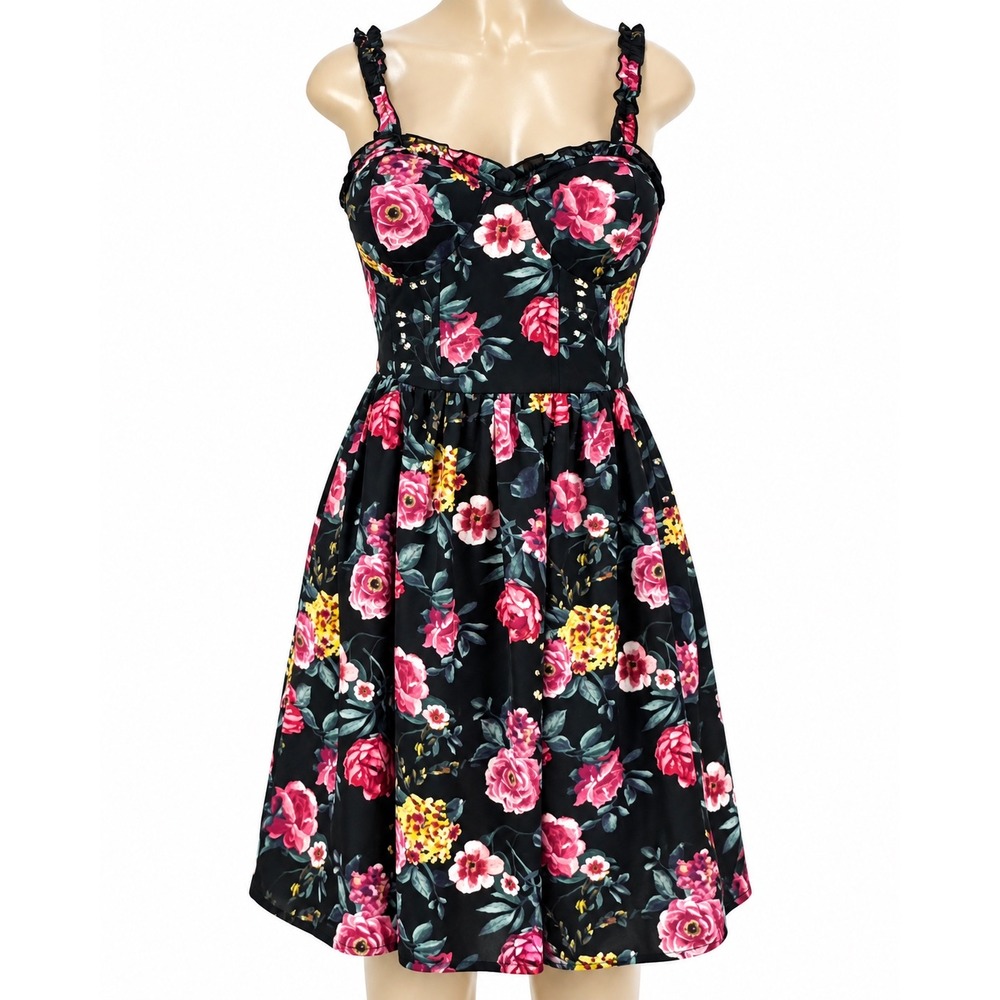 Xhilaration NWT Floral Corset Bustier Dress Pockets S